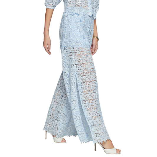 FIFI TWO TONE LACE PANTS LIGHT BLUE