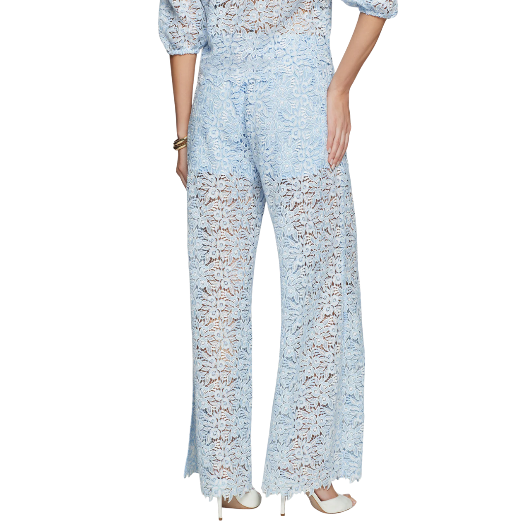 FIFI TWO TONE LACE PANTS LIGHT BLUE