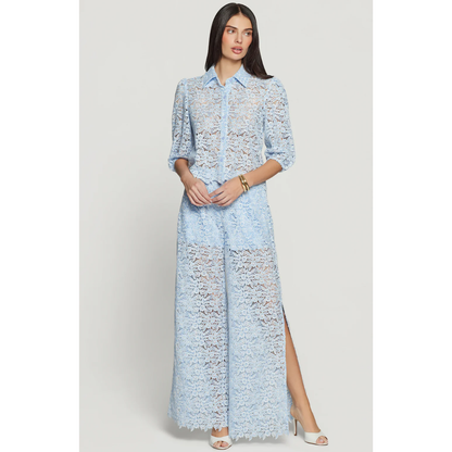 FIFI TWO TONE LACE PANTS LIGHT BLUE