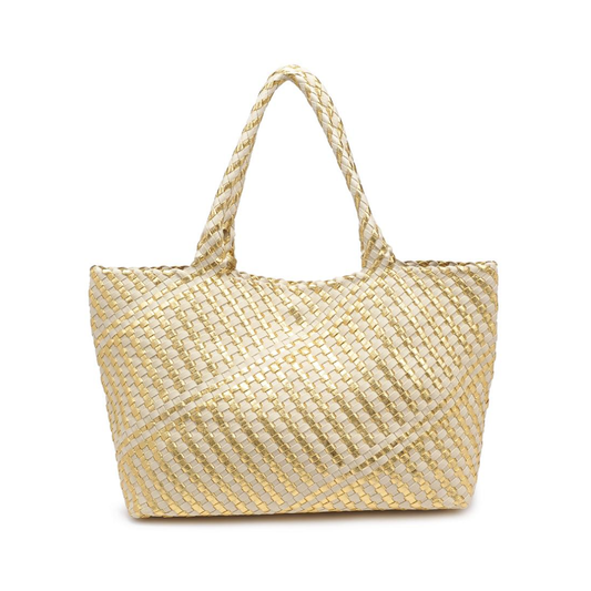 SOLANA WOVEN TOTE GOLD