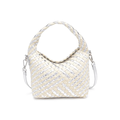 JESSAMINE WOVEN CROSSBODY SILVER