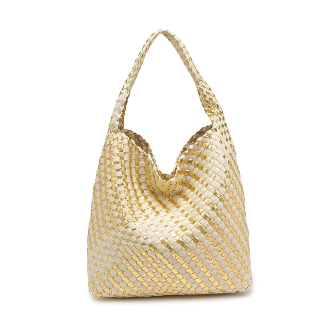 ELLERY MIXED WOVEN HOBO GOLD