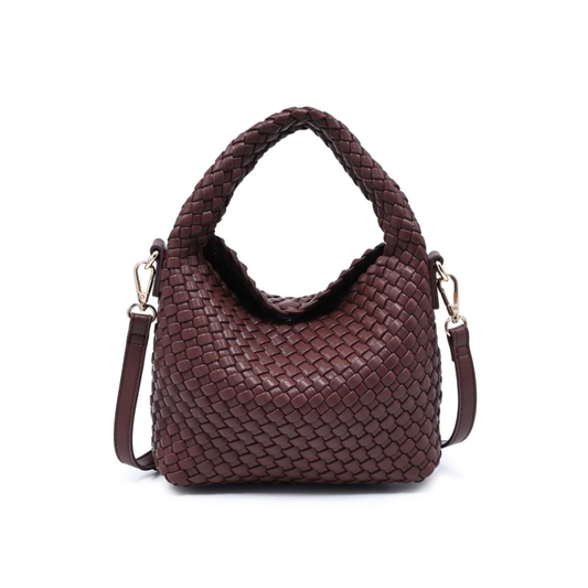 JESSAMINE WOVEN CROSSBODY CHOCOLATE