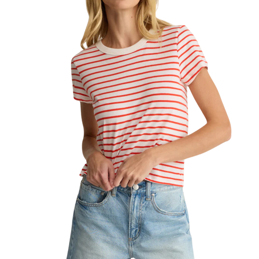 JUNIE STRIPED TEE LYCHEE