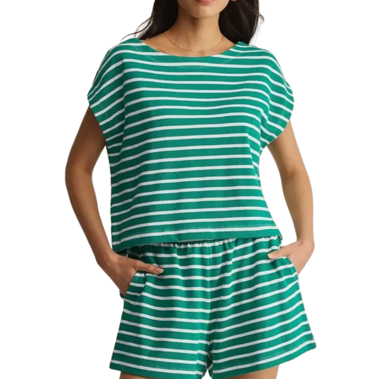 TILLY STRIPED TOP RAINFOREST