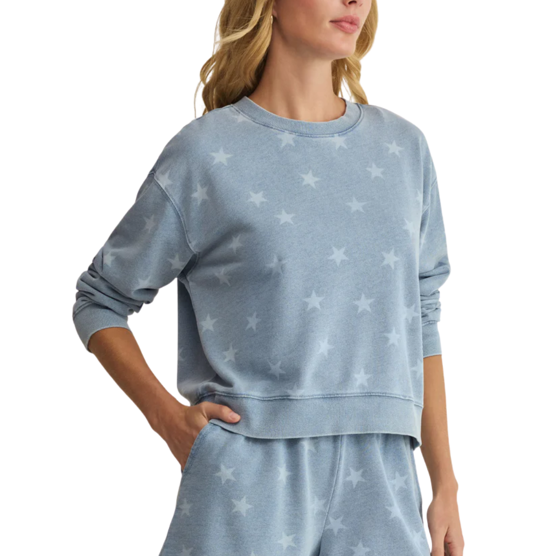 WRITTEN STARS SWEATSHIRT OCEAN AIR INDIGO