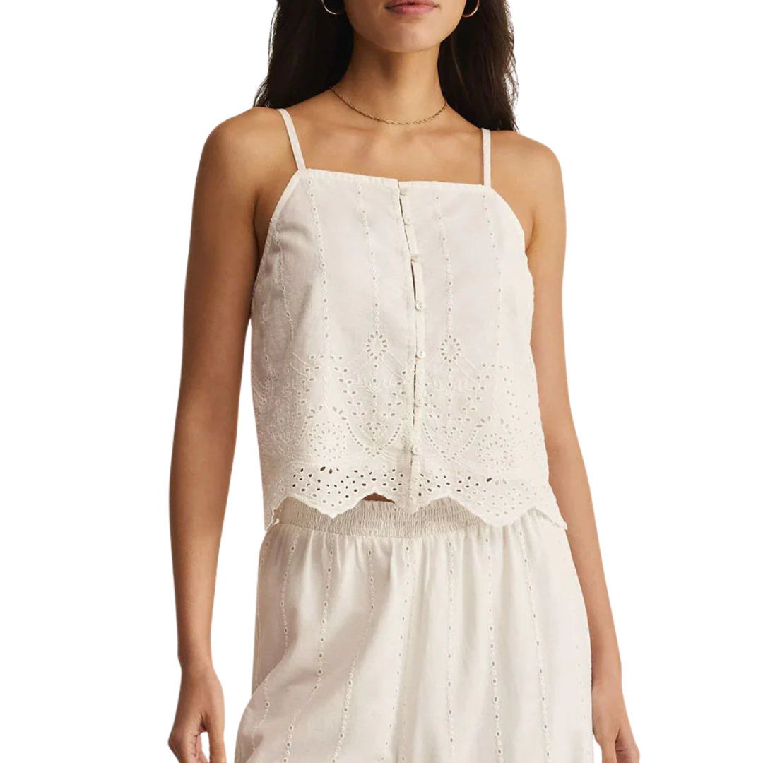 SEA ESTA EMBROIDERED TOP WHITE