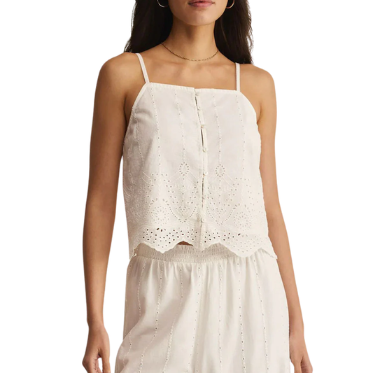 SEA ESTA EMBROIDERED TOP WHITE