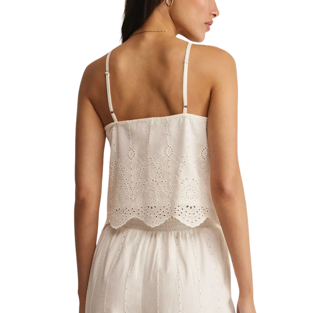 SEA ESTA EMBROIDERED TOP WHITE