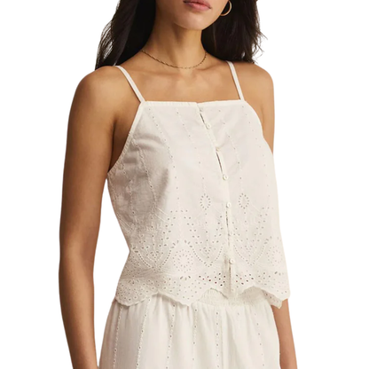 SEA ESTA EMBROIDERED TOP WHITE