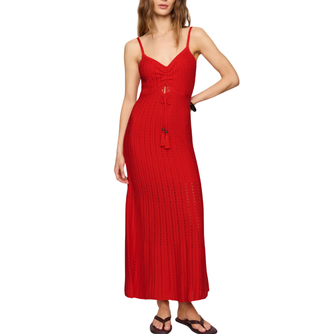 SUNDA CROCHET MIDI DRESS LYCHEE