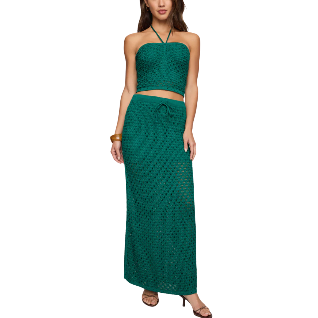 WINDSWEPT CROCHET SKIRT RAINFOREST