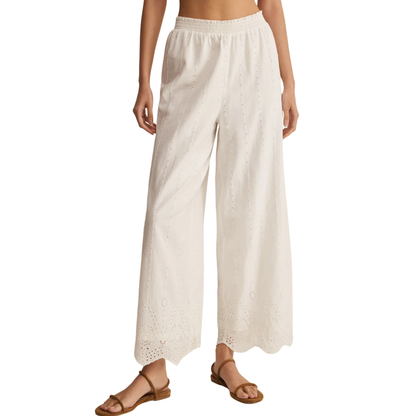 SEA ESTA EMBROIDERED PANT WHITE