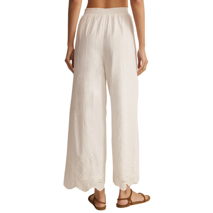 SEA ESTA EMBROIDERED PANT WHITE