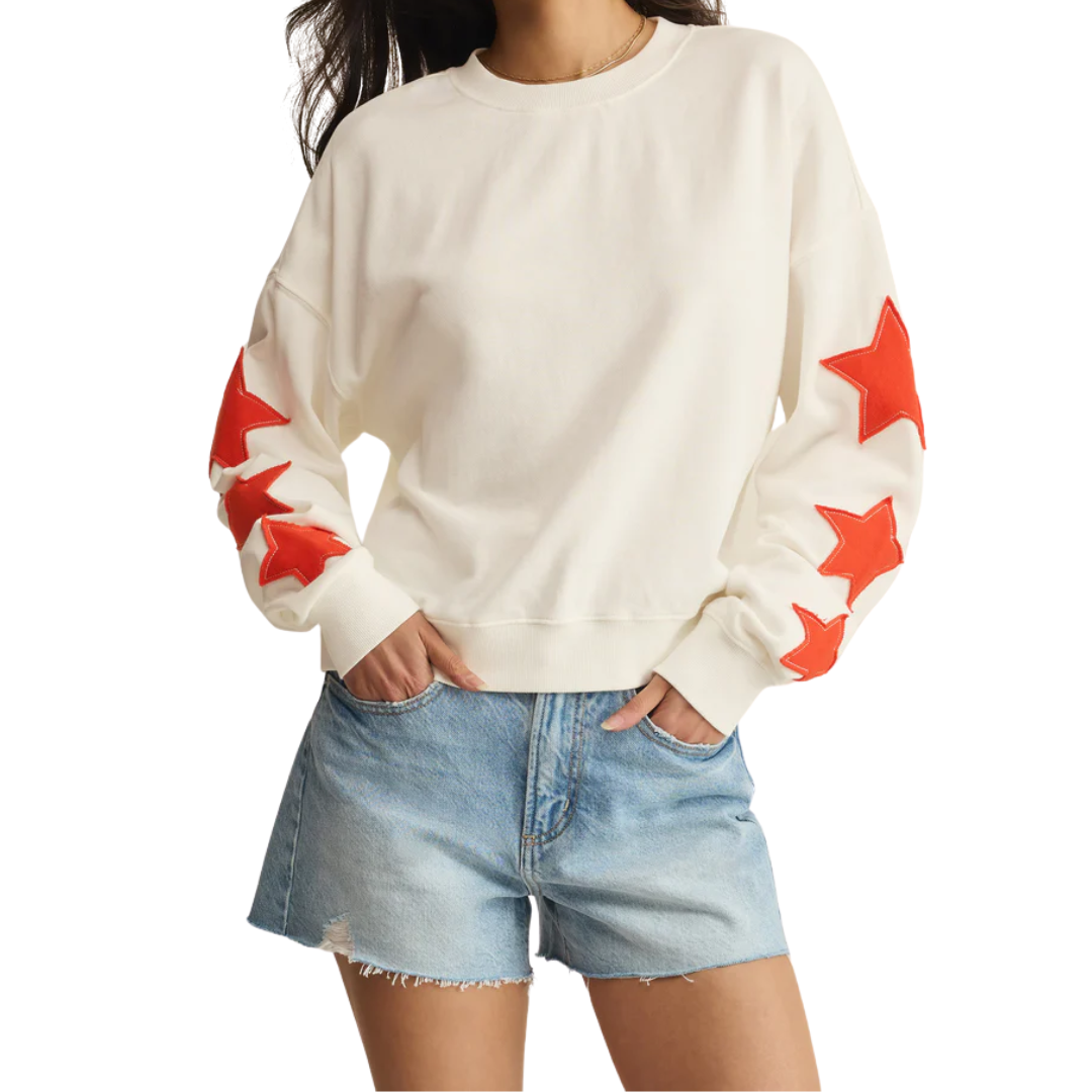 STARS FIRST DATE SWEATSHIRT SANDSTONE