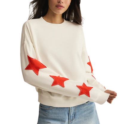 STARS FIRST DATE SWEATSHIRT SANDSTONE
