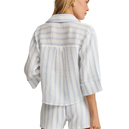 HELENA STRIPED SHIRT SEA SALT