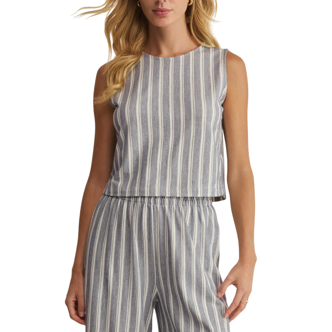 SLOANE KNIT STRIPED TANK SUMMER STONE