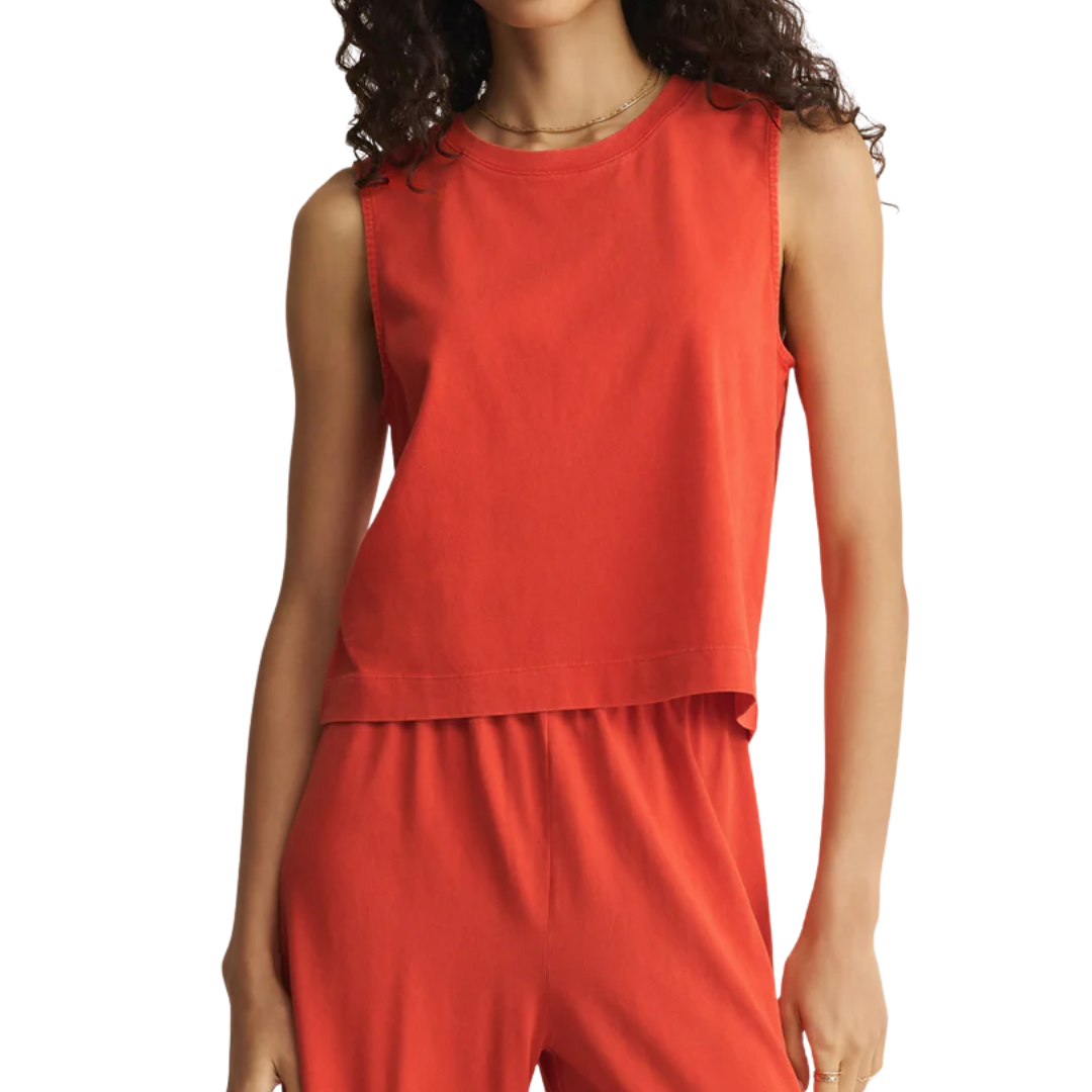 SLOANE JERSEY MUSCLE TANK LYCHEE