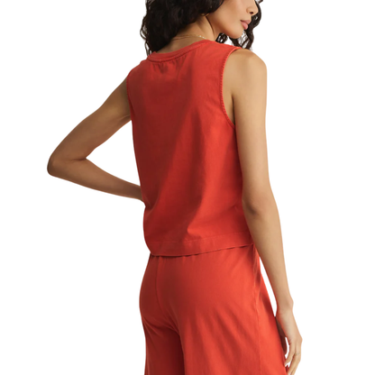 SLOANE JERSEY MUSCLE TANK LYCHEE
