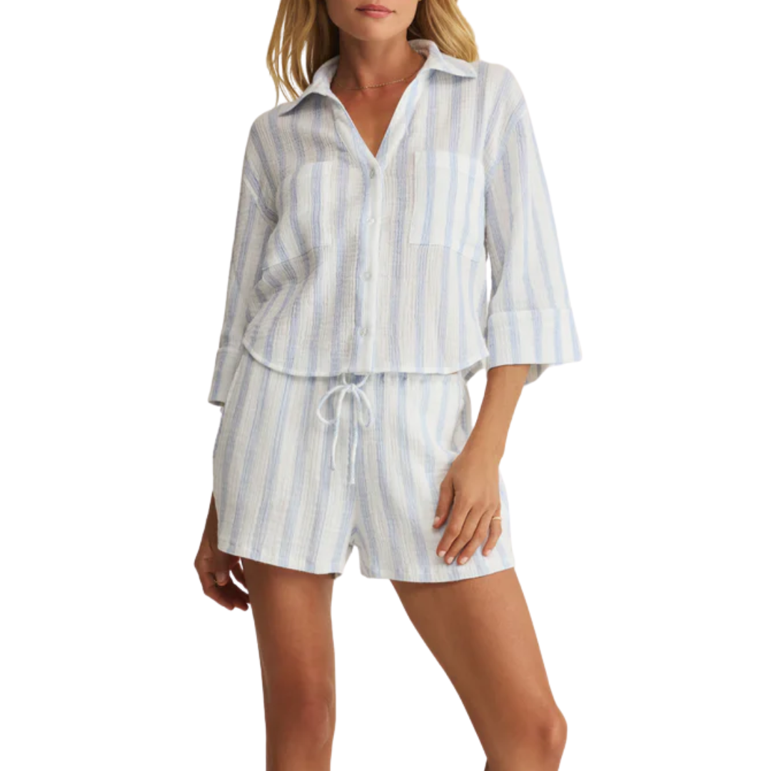 DAYLIGHT STRIPED AIRY SHORTS SEASALT