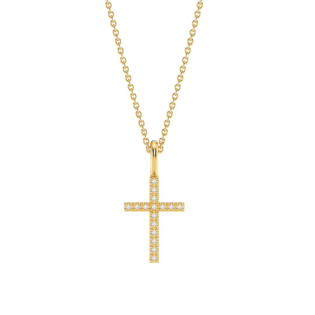 BELIEVE CROSS PENDANT NECKLACE