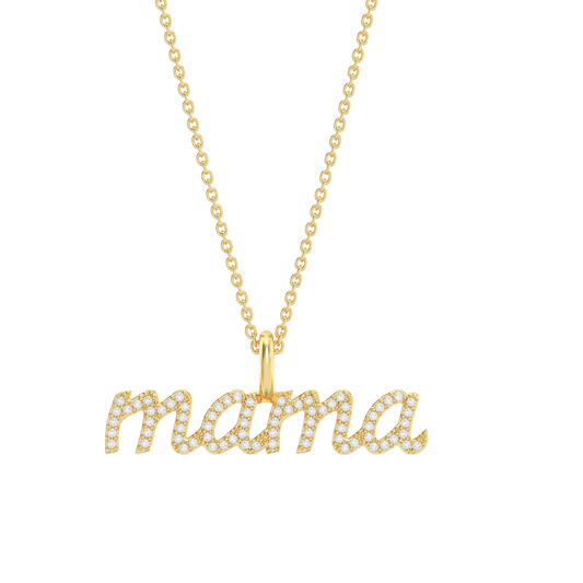 LOVE YOU MAMA PENDANT NECKLACE