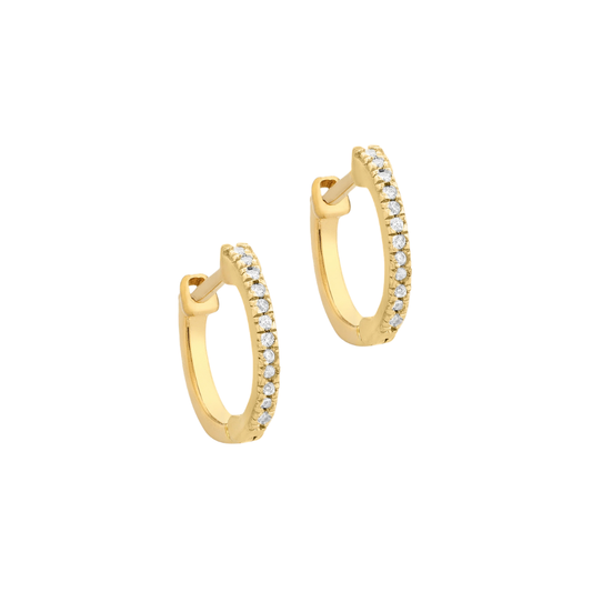 HALF HEARTED HOOP EARRINGS