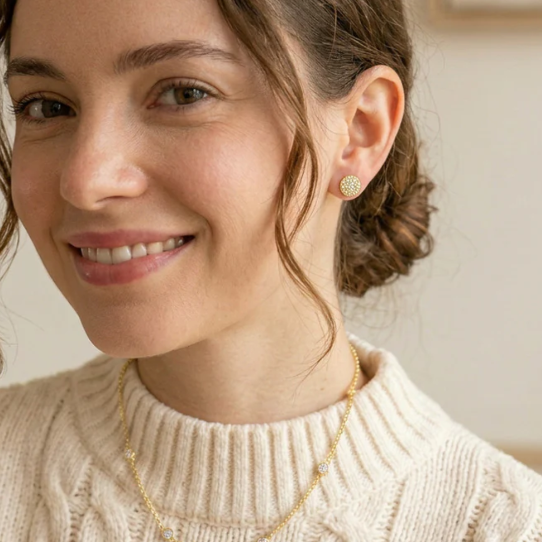 ROUND STUD EARRINGS