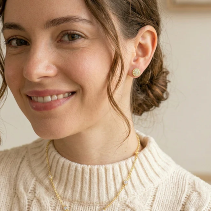 ROUND STUD EARRINGS