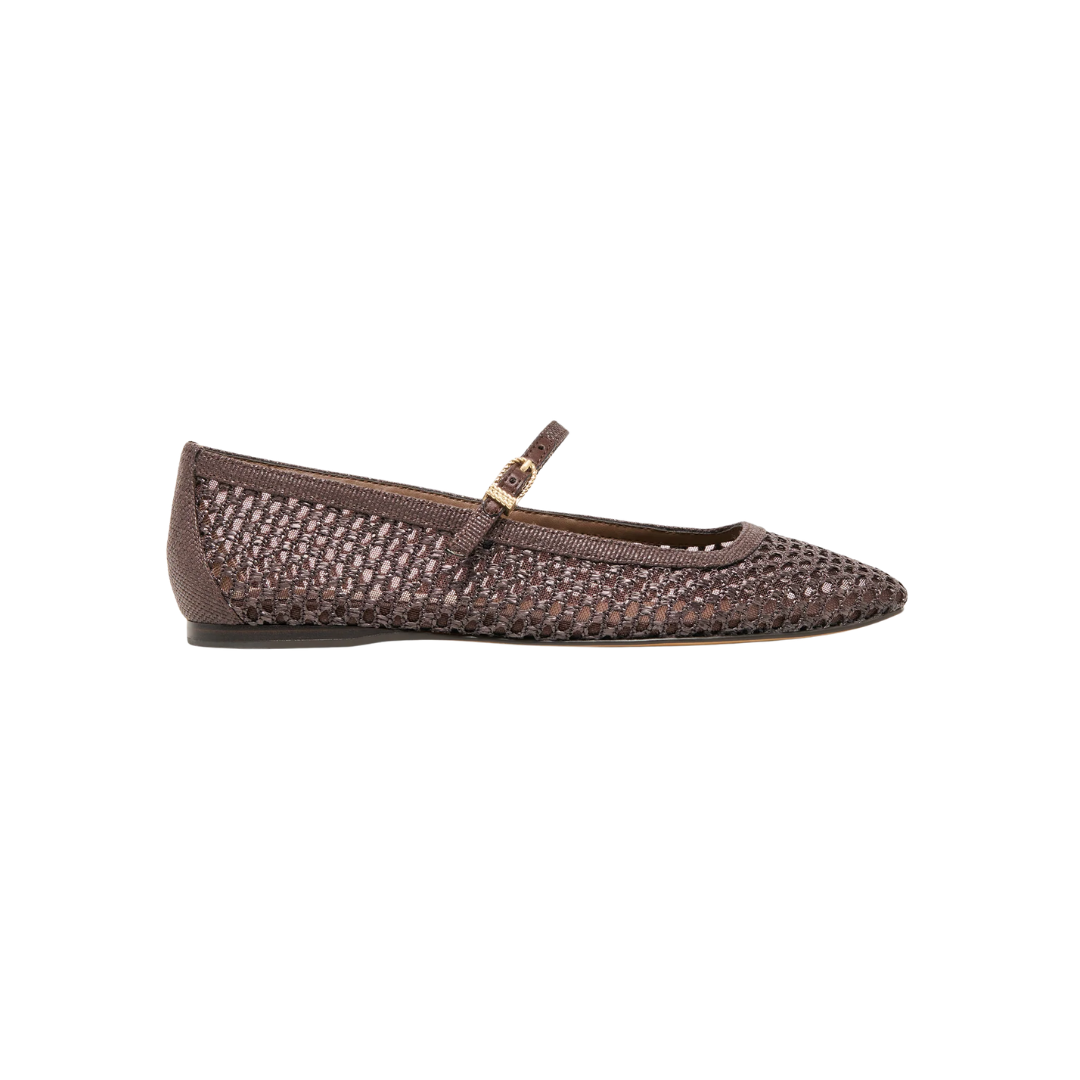 REYES RAFFIA BALLET FLAT CHOCOLATE