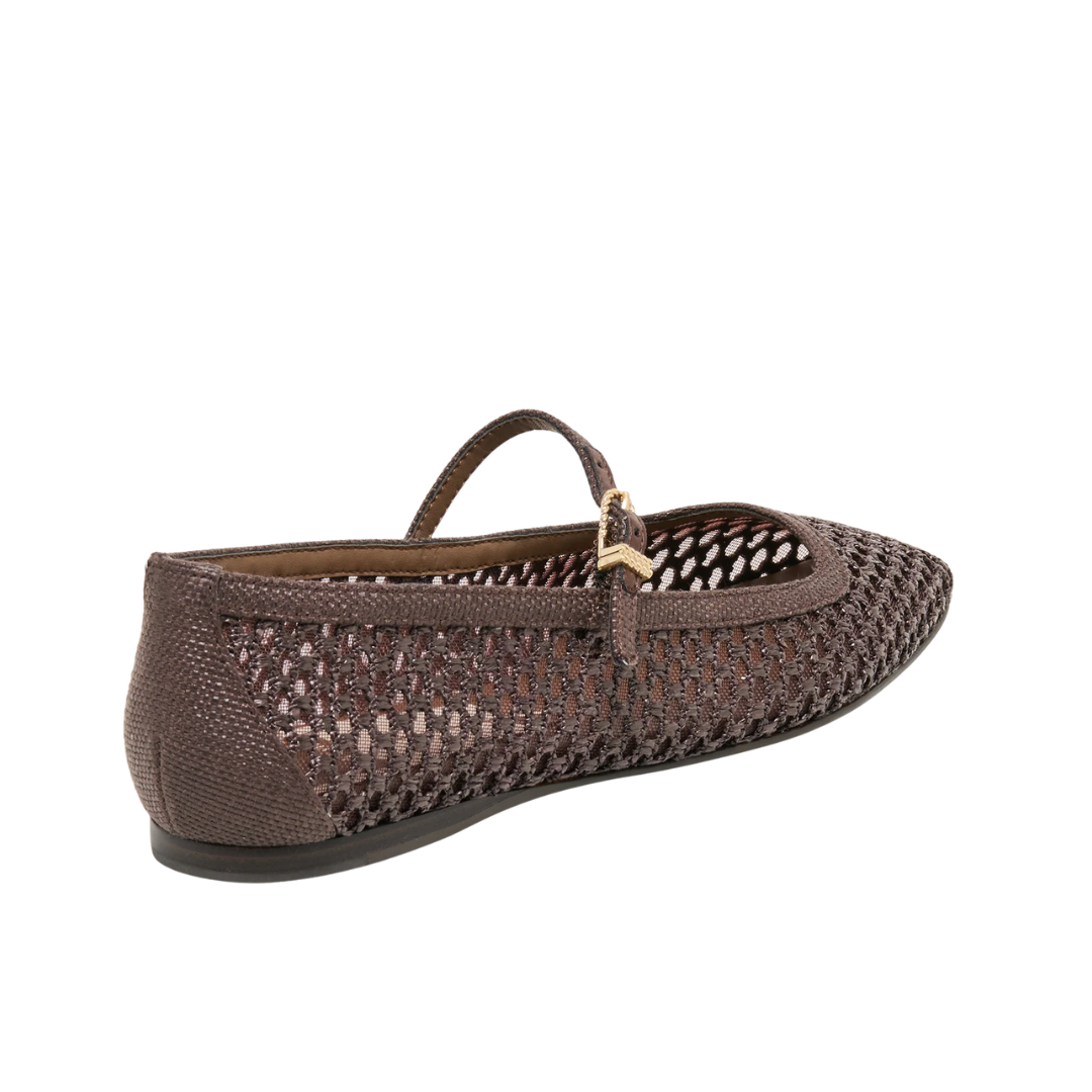 REYES RAFFIA BALLET FLAT CHOCOLATE