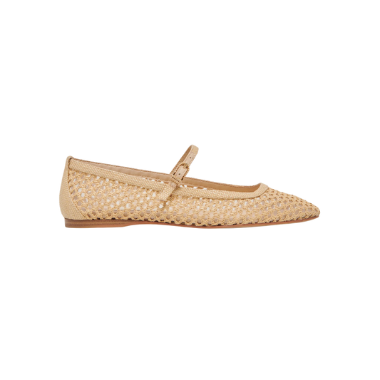 REYES RAFFIA BALLET FLAT NATURAL