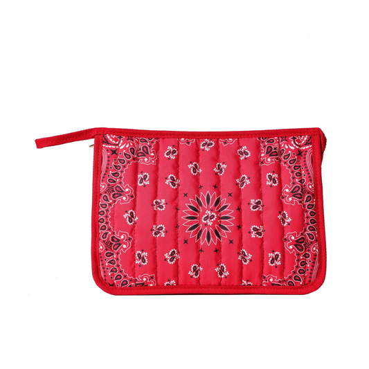 BEAU BANDANA POUCH RED