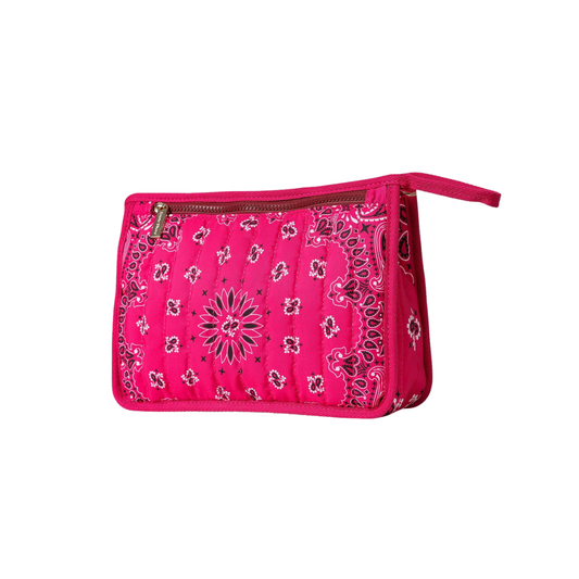 BEAU BANDANA POUCH HOT PINK