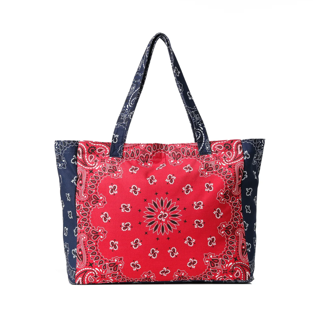 BAILEY BANDANA TOTE RED/NAVY