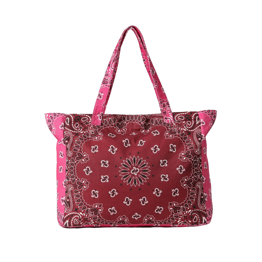 BAILEY BANDANA TOTE BURGUNDY/PINK