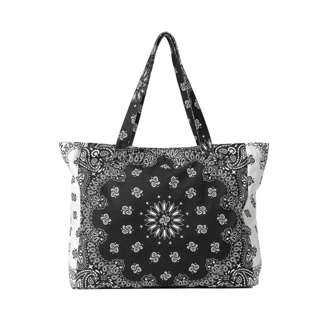 BAILEY BANDANA TOTE BLACK/WHITE
