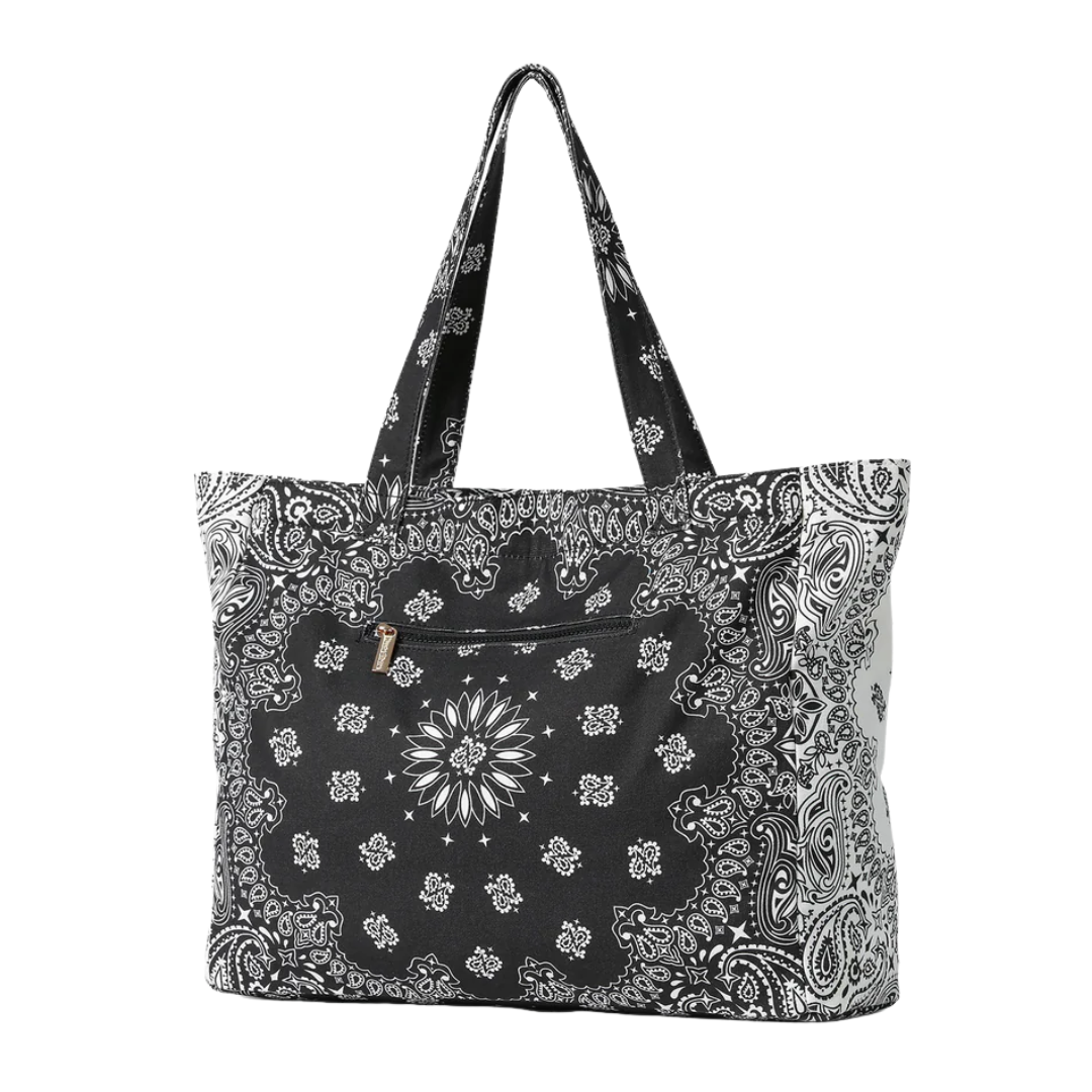 BAILEY BANDANA TOTE BLACK/WHITE
