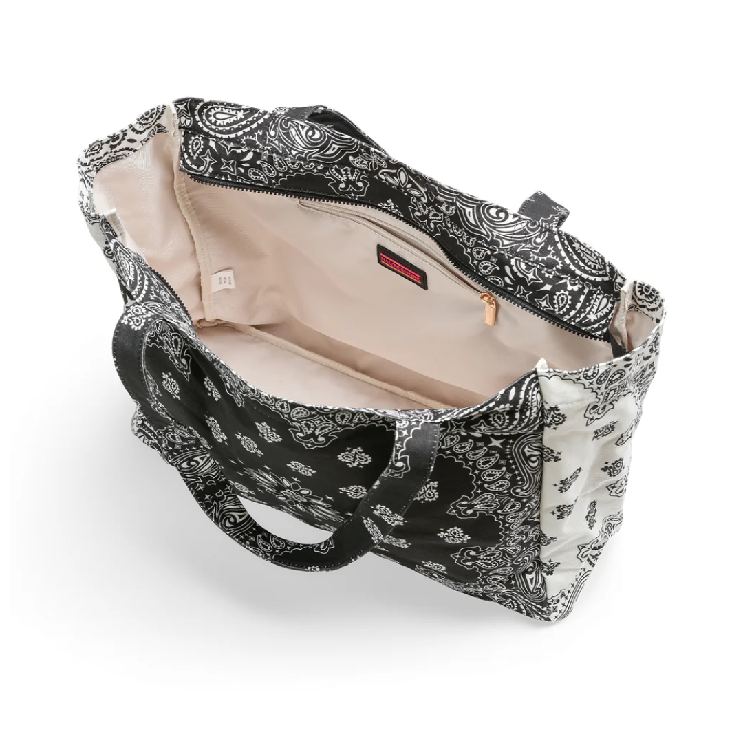 BAILEY BANDANA TOTE BLACK/WHITE