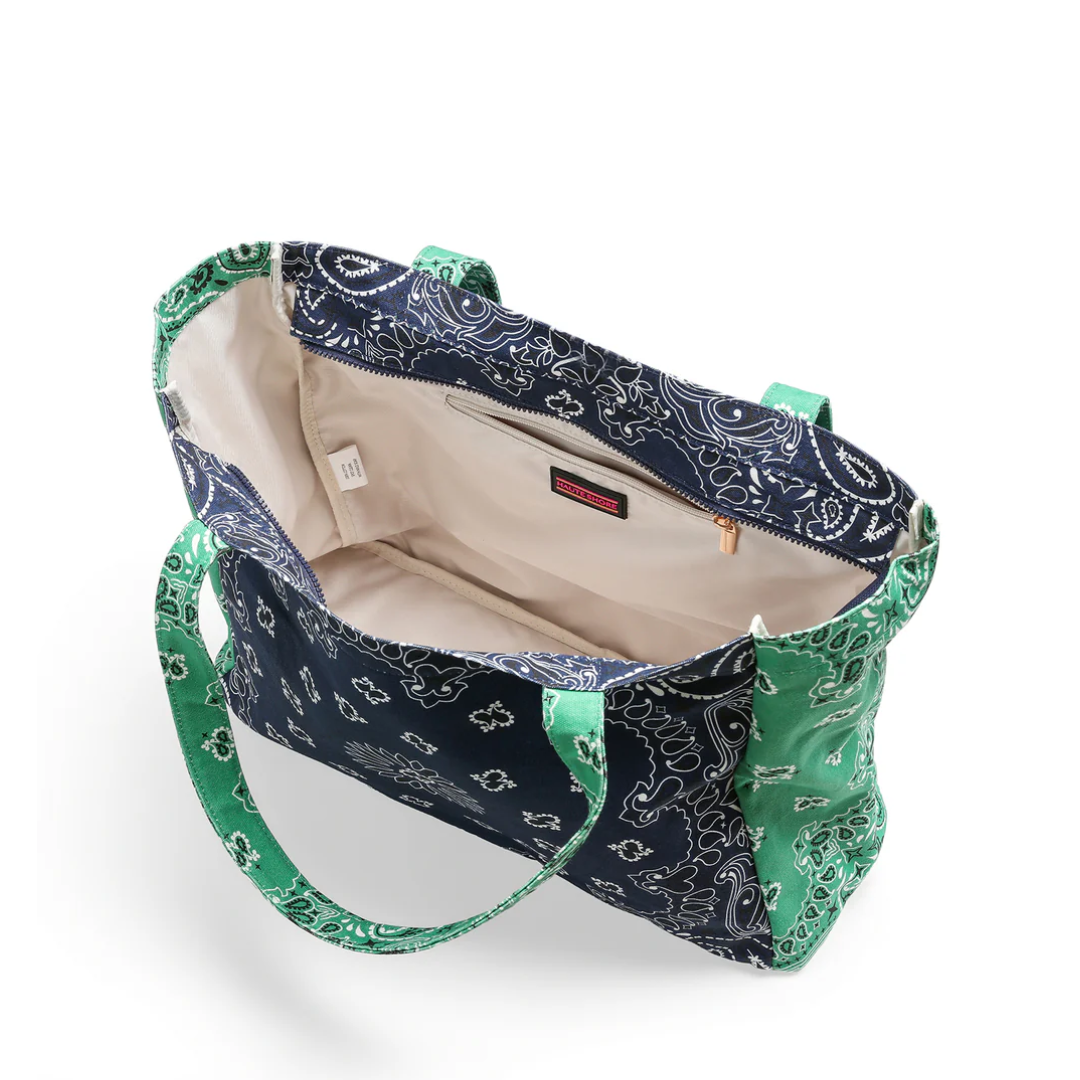 BAILEY BANDANA TOTE NAVY/KELLY