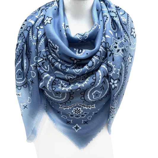 VERA BANDANA SCARF LIGHT BLUE