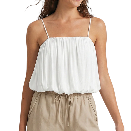BUBBLE TUBE TOP TANK OFF WHITE