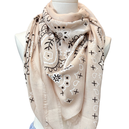 VERA BANDANA SCARF BEIGE