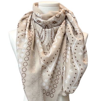 COLETTE BANDANA SCARF ECRU