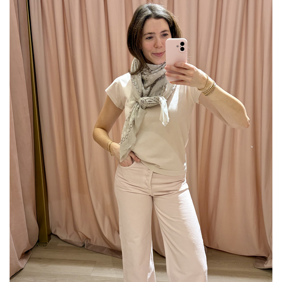 COLETTE BANDANA SCARF ECRU