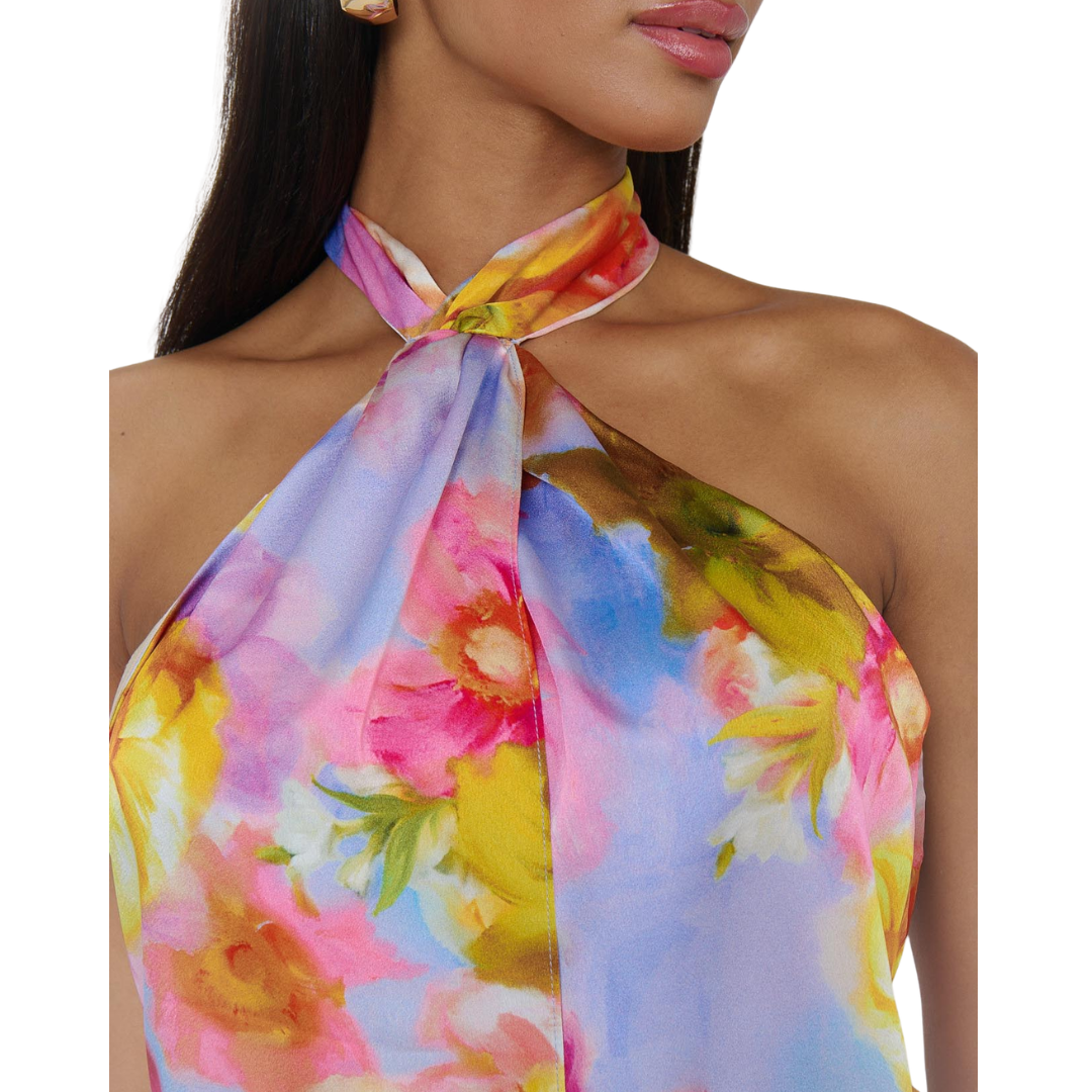TWIST MINI DRESS BLOOMS