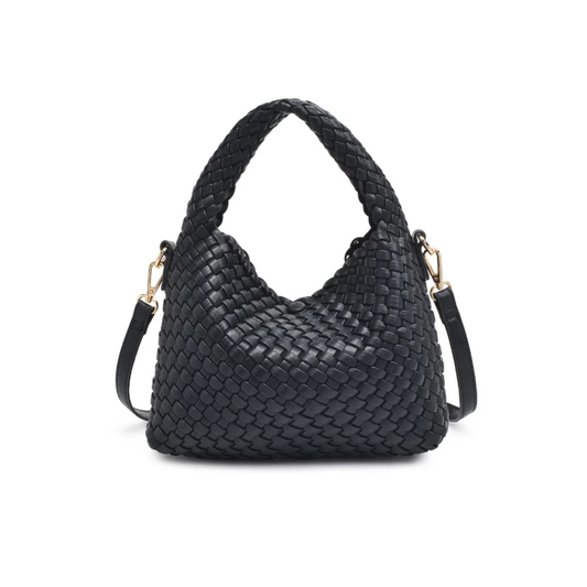 JESSAMINE WOVEN CROSSBODY BLACK
