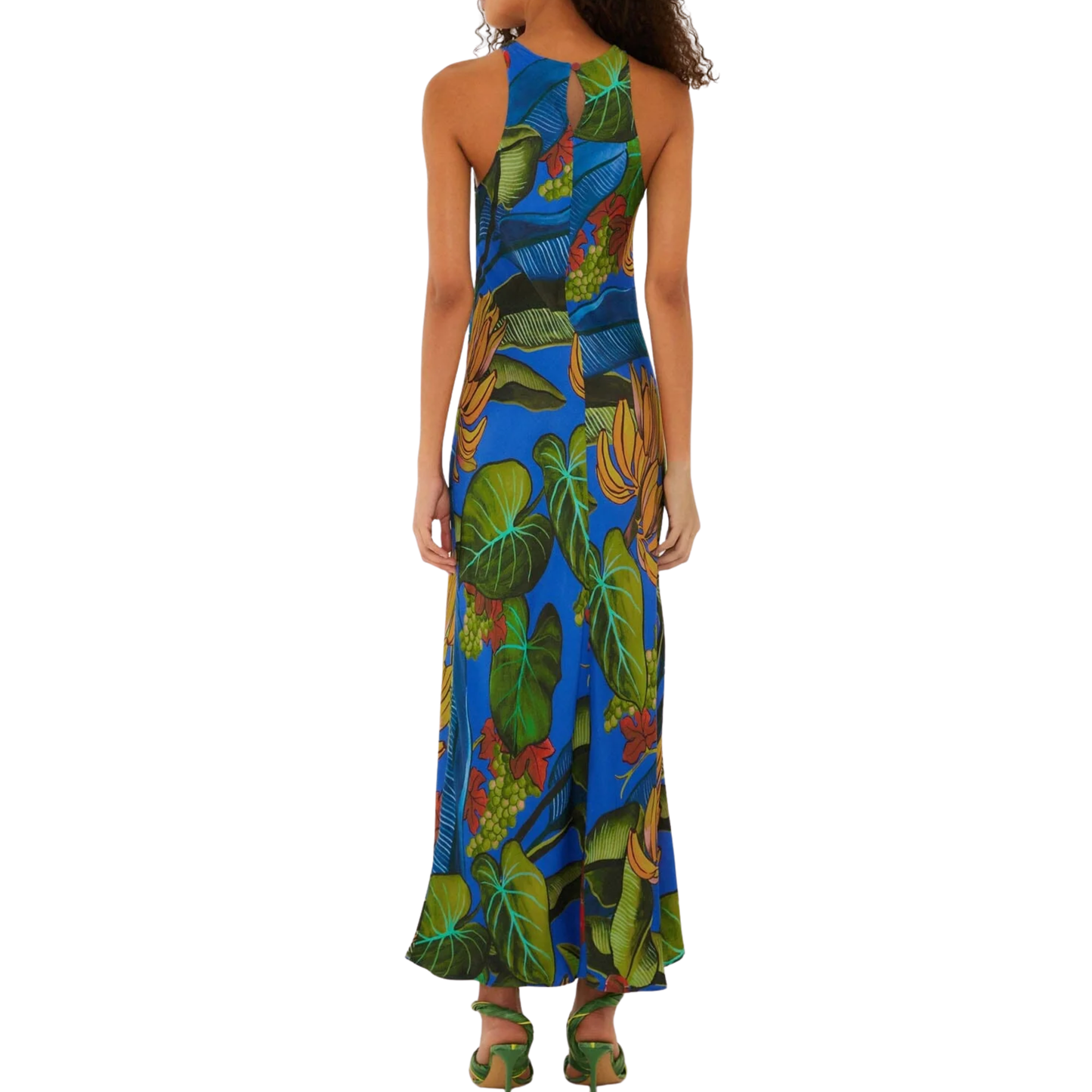 BLUE BANANA GRAPES SLEEVELESS MAXI DRESS