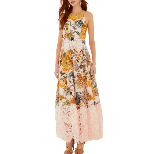 LIGIA LACE MAXI DRESS LIGHT PINK